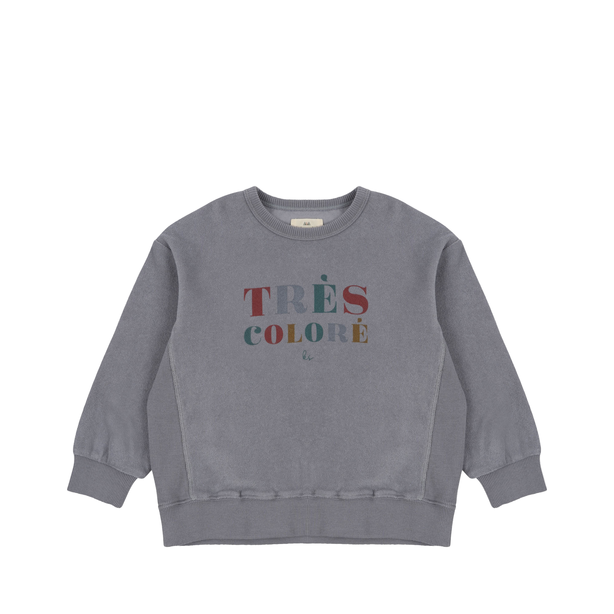 LOU - Sweat droit col rond en coton bio | Bleu
