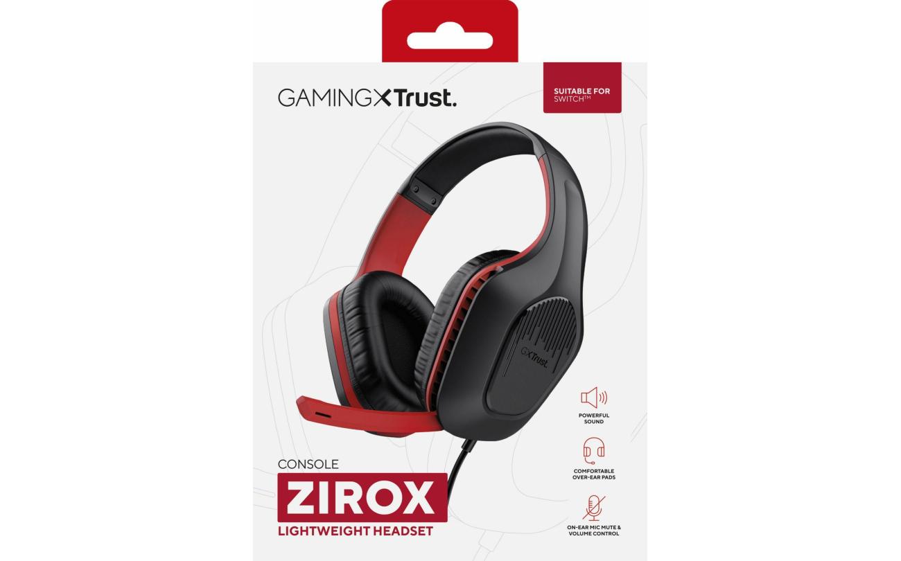 Switch Trust GXT415S Zirox Headset Rood/Zwart