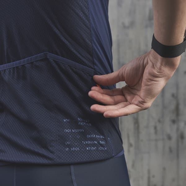 Maillot vélo POC M'S ESSENTIAL ROAD LOGO JERSEY TURMALINE NAVY