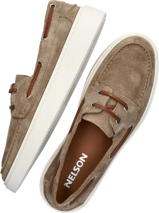 Nelson suède bootschoenen taupe