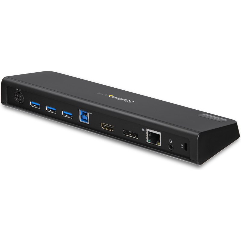StarTech.com Station d'Accueil USB 3.0 Double Écran avec HDMI et DisplayPort 4K - USB 3.0 vers 4x USB-A, Ethernet, HDMI et DP - Station d'Accueil Universelle USB A pour PC pour Mac/Win