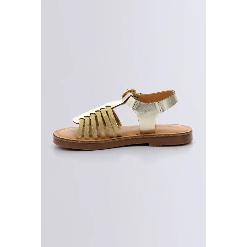 Premslim Or SANDALES Cuir Fille