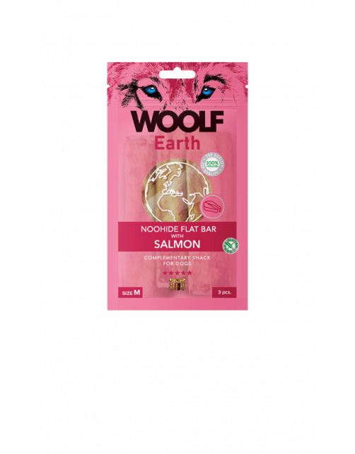Woolf Earth Noohide Flat Bar M 90 g - Hondensnack
