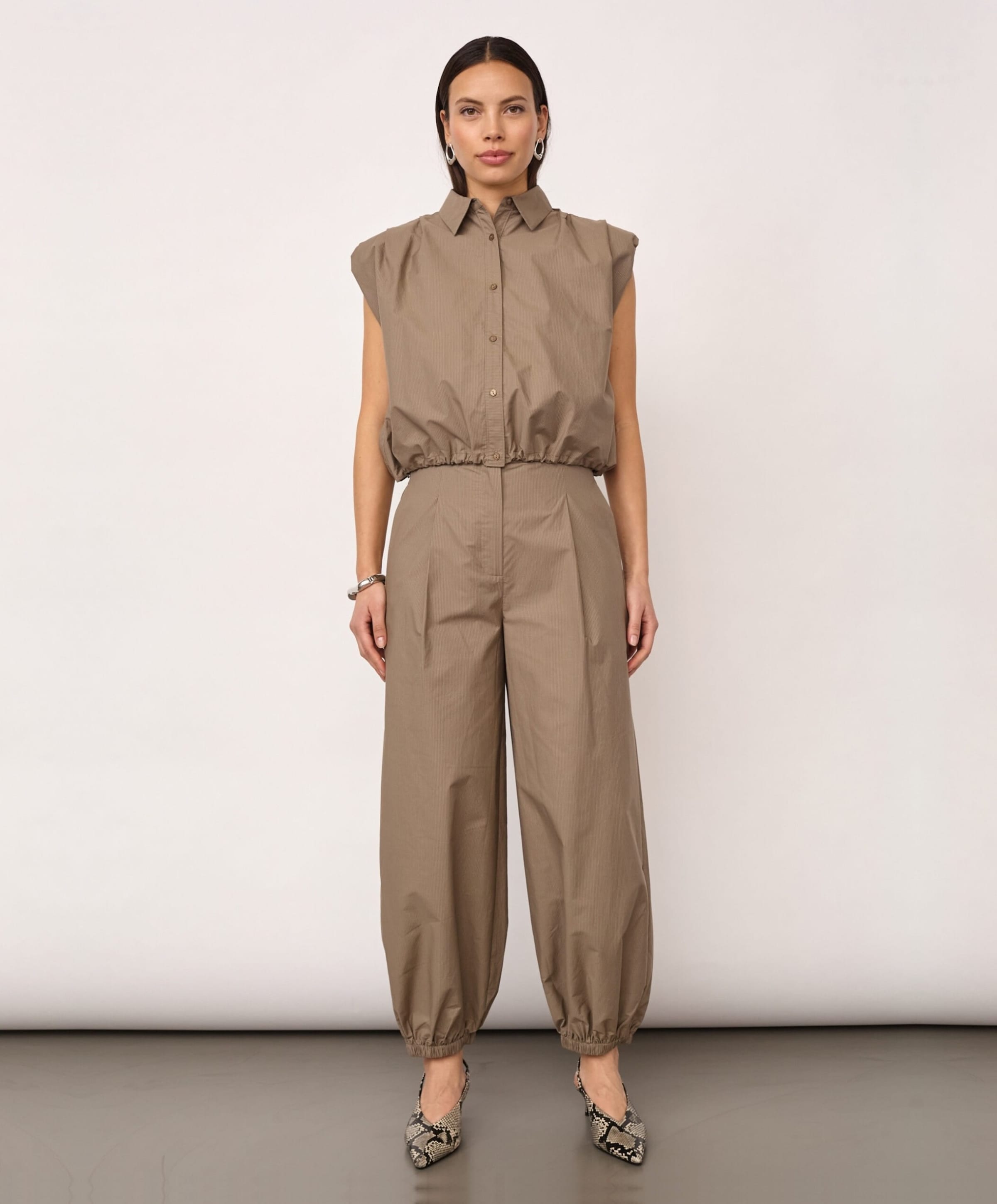 Co'Couture OpheliaCC Balloon dames broek beige