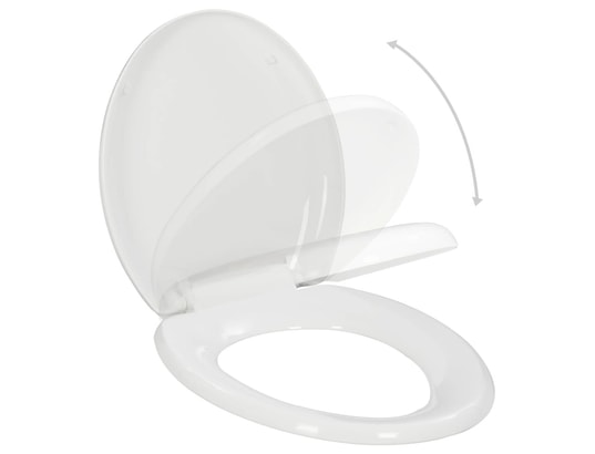 VIDAXL - Abattant wc à fermeture en douceur libération rapide blanc