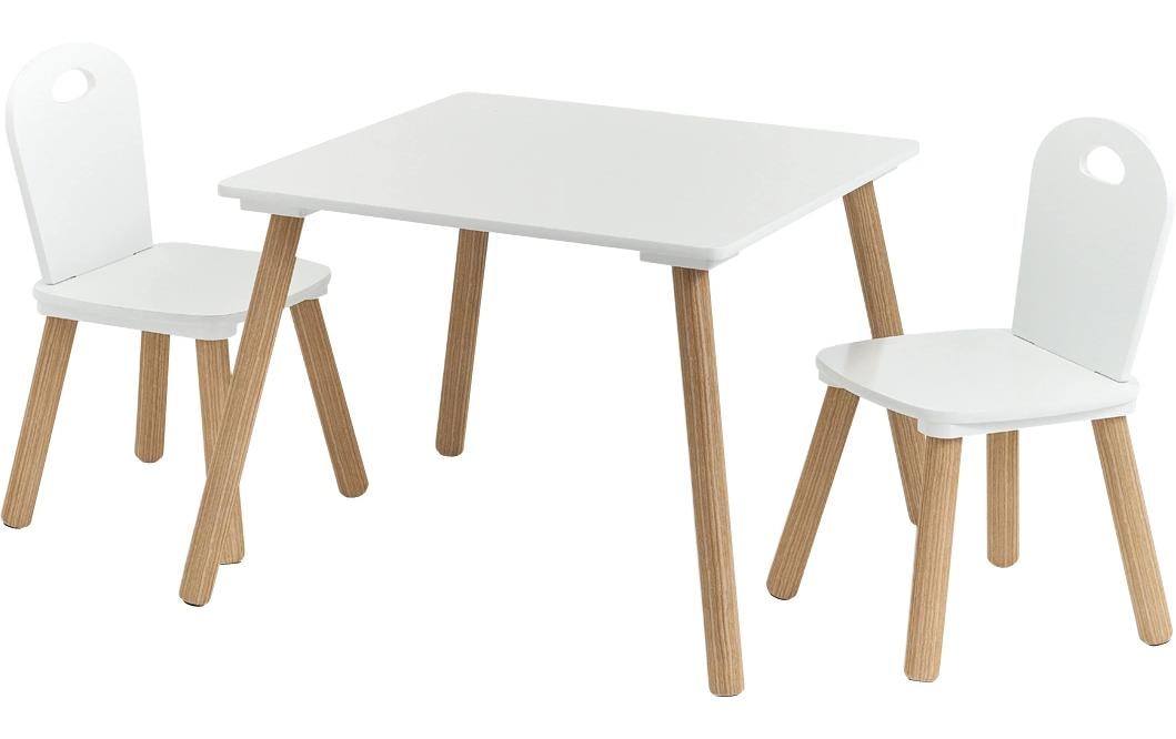 Zeller Present Kindersitzgruppe »für Kinder 3-teilig Nature; Weiss« 3 Stk. tlg.