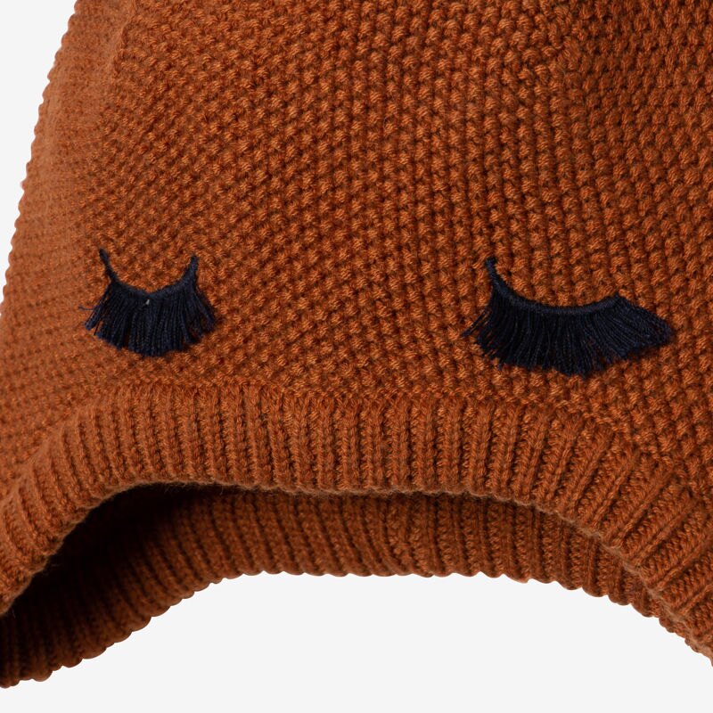 Bonnet bébé fille brodé 3D caramel Catimini Aucune nuance