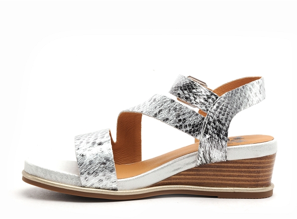 Mamzelle nu pieds talons femme noala argent