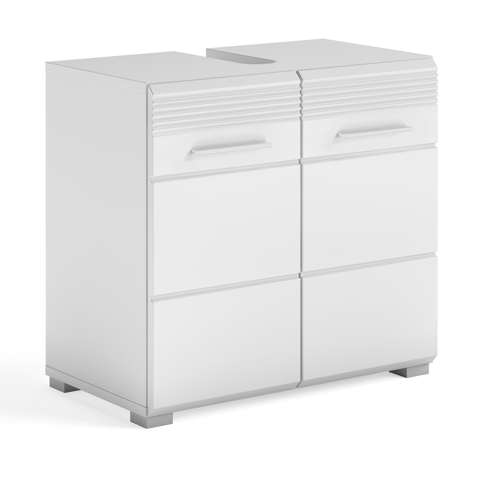 Waschbeckenunterschrank LINUS - weiß Hochglanz - 60 cm