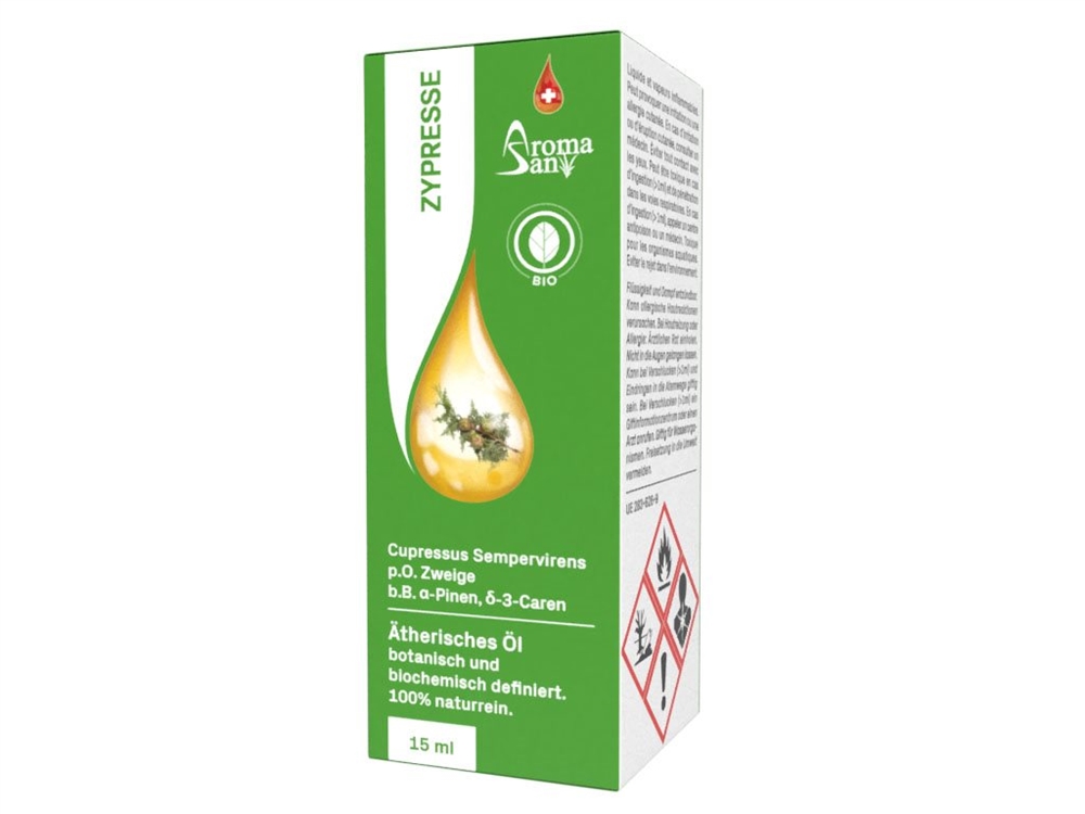 Aromasan Zypresse<br>15 ml, Ätherisches Öl, in Schachtel Bio