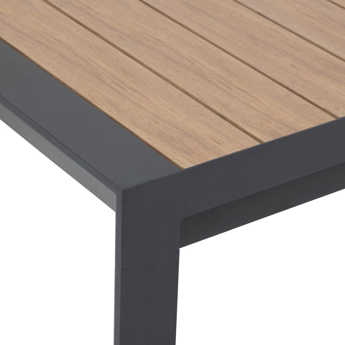 TABLE EVASION EXTENSIBLE ALUMINIUM HONEY GRAPHITE 10 PLACES