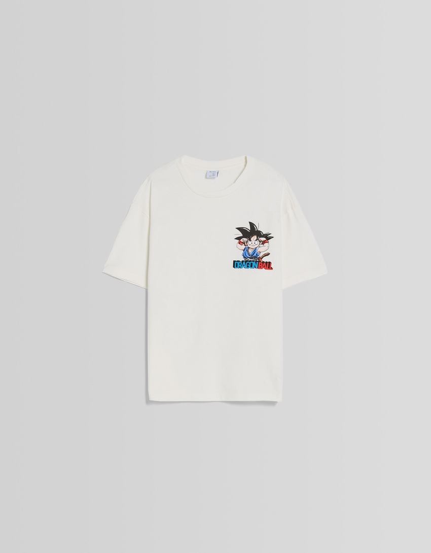 Camiseta Dragon Ball de manga curta com modelagem quadrada