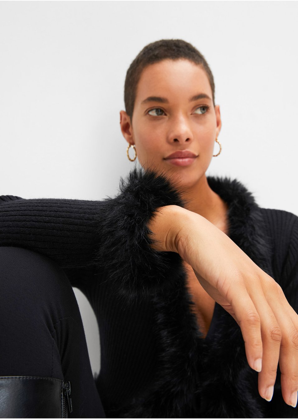 Gilet en maille avec bordure originale