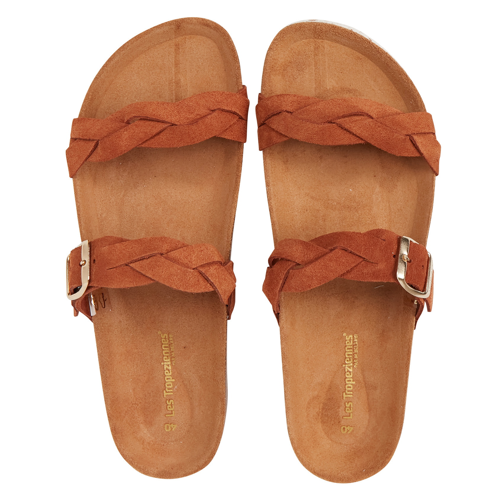 ZAGORA - Mules à doubles brides en cuir| Marron