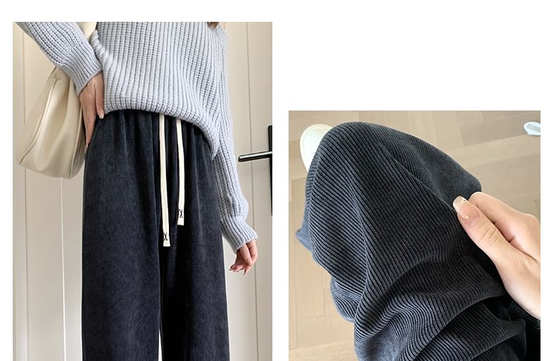 Monroll - Corduroy broek met trekkoord in de taille, losvallend