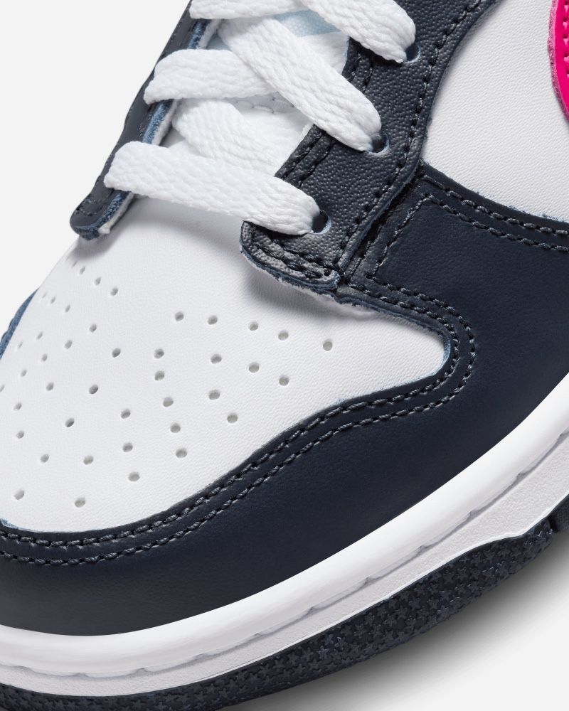 Chaussures Nike Dunk Low Bleu Marine/Blanc/Rose pour enfant