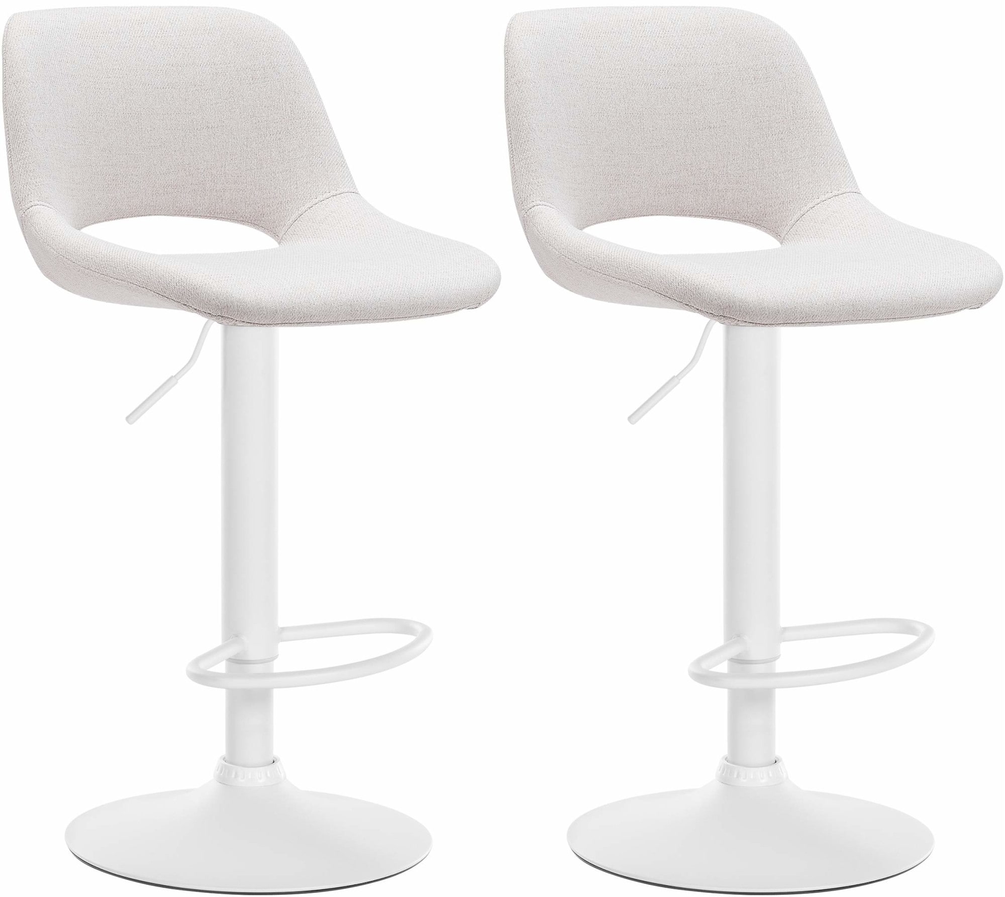 CLP 2er Set Barhocker Camden I Stoff-Bezug
