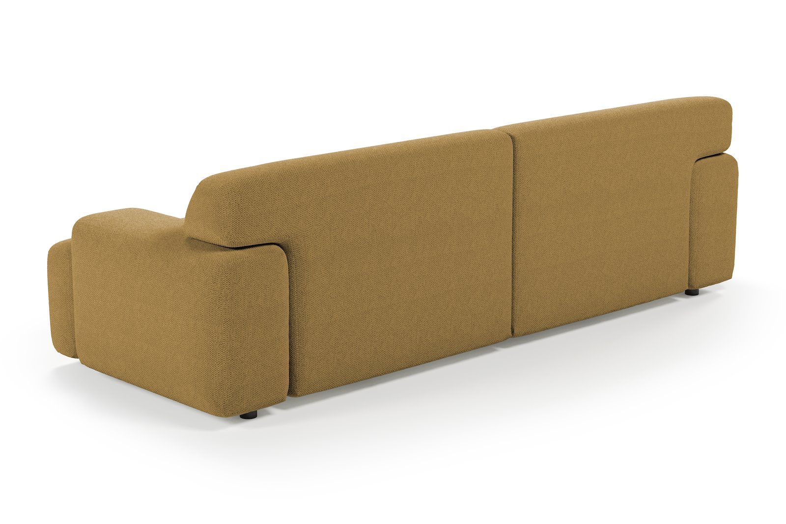 Bob 3-seter Tekstil Mito 170 Mustard med sorte ben.