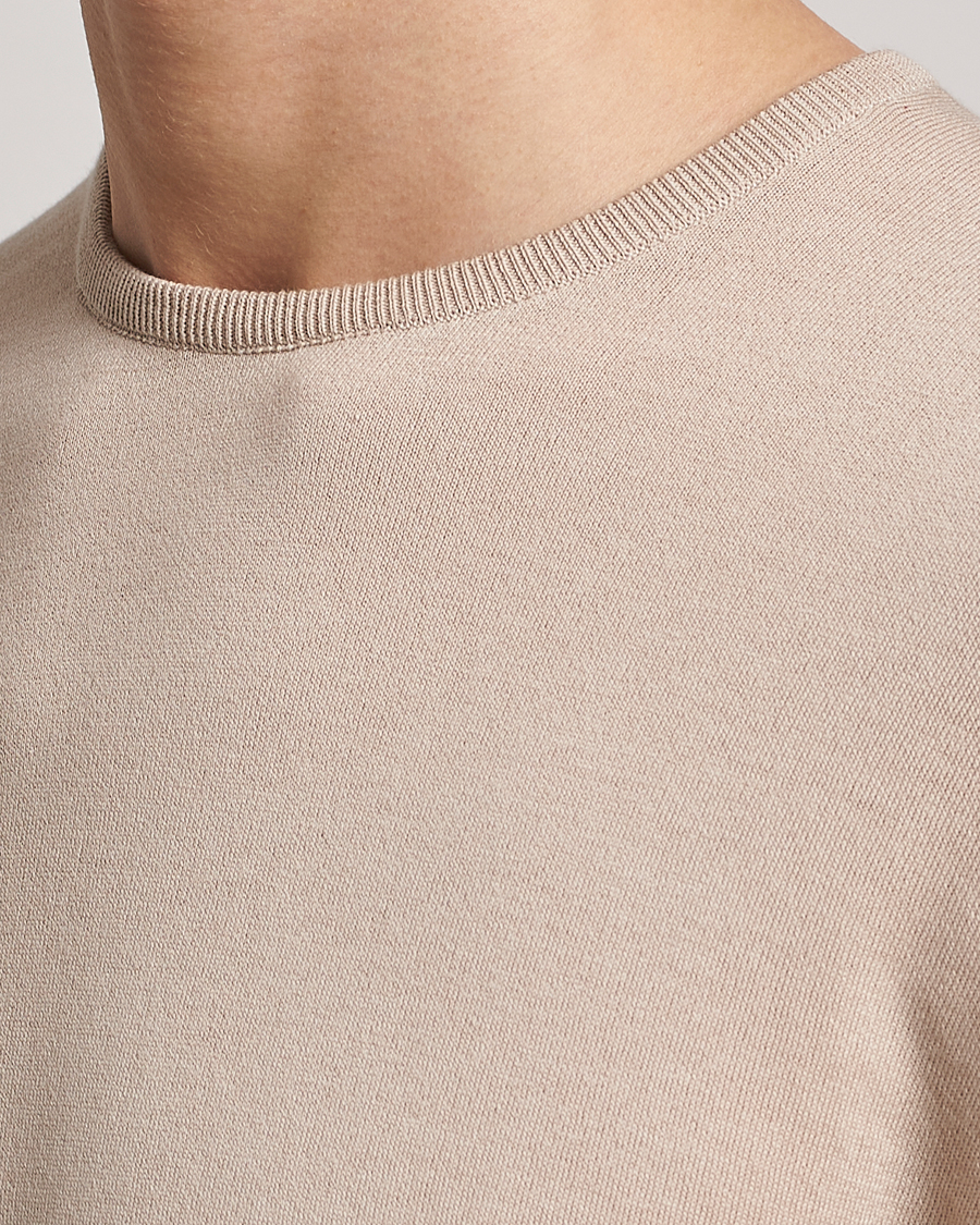 John Smedley Hatfield Sea Island Crew Neck Almond