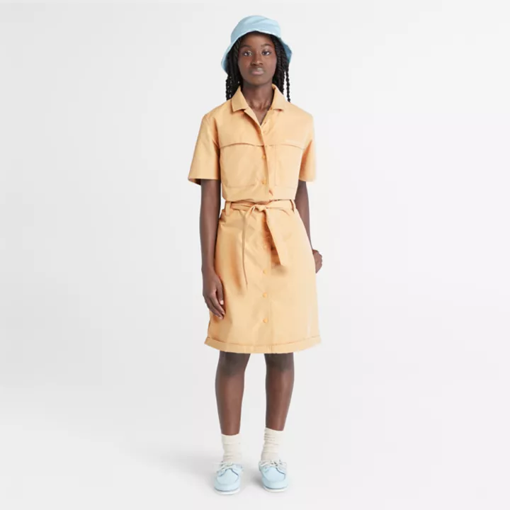 Robe déperlante pour femme en jaune