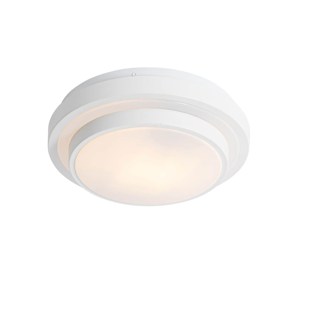 Moderne plafondlamp wit 25 cm IP44 - Walden