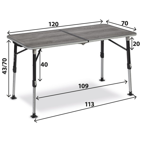 Brunner - Elùtop Compack 120 - Table de camping