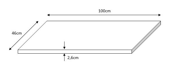 Fontana Rovigo badmeubel toppaneel 100x46cm beach eiken