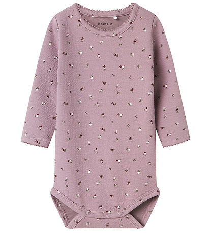 Name It Body L/æ - NbfTusia - Elderberry m. Blumen