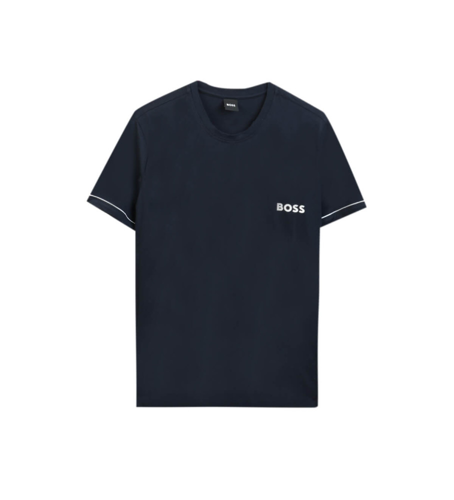 Conjunto BOSS: camiseta azul marinho e cueca boxer.
