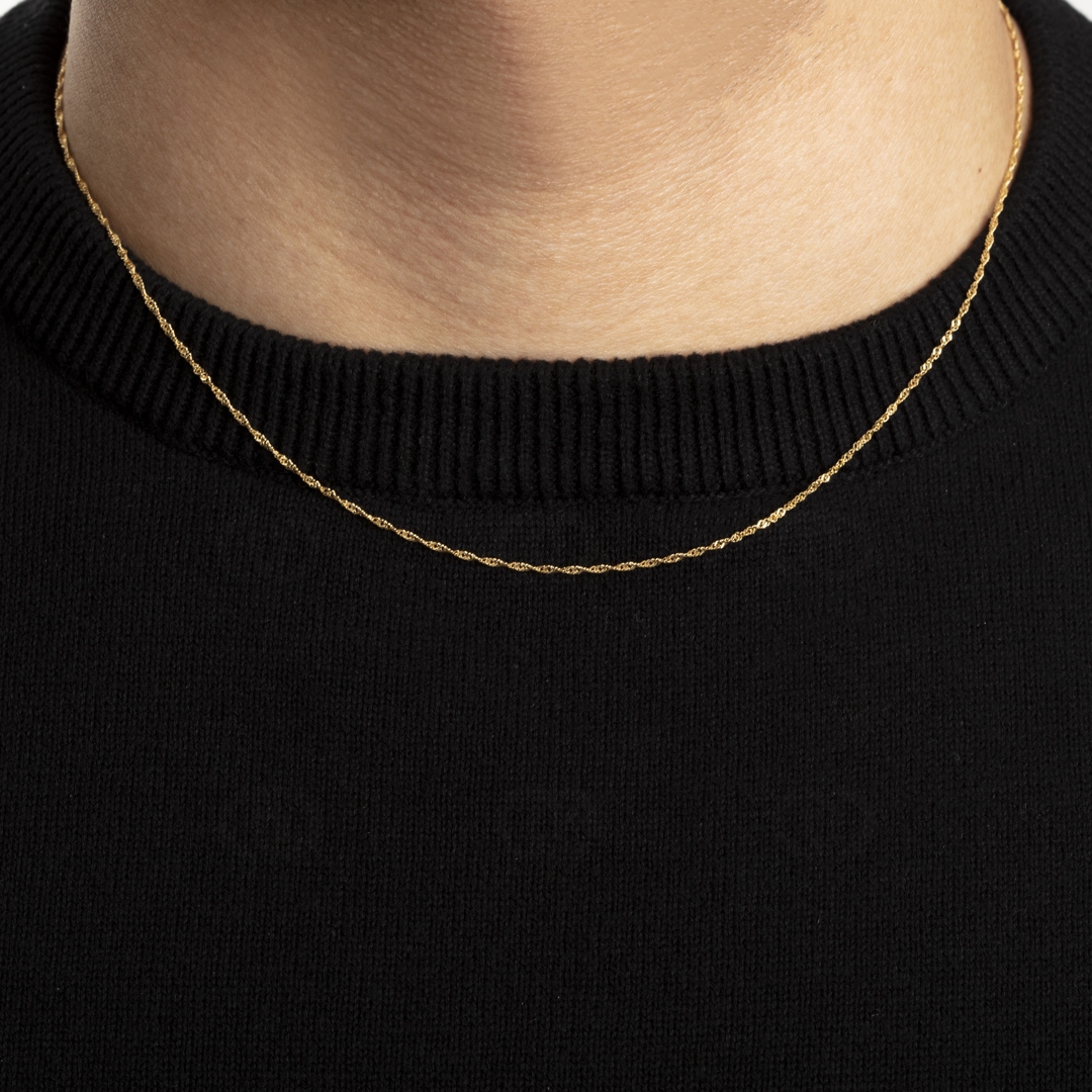 Singapurkette 750/18 K Gelbgold 1.2mm