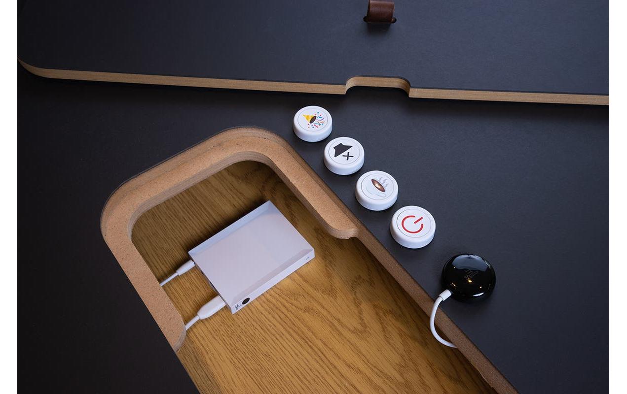 Smart Button Flic 2 Starter Kit<br>Bluetooth Wandsender und Drückknopf mit Bridge