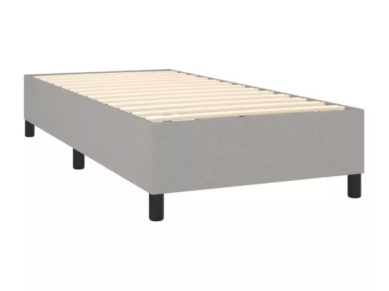 Sommier à lattes de lit Gris clair 100x200 cm Tissu