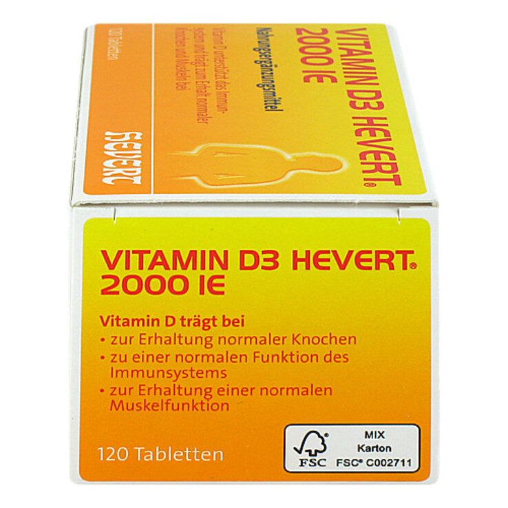 Vitamin D3 Hevert 2.000 I.E. Tabletten, 120 St