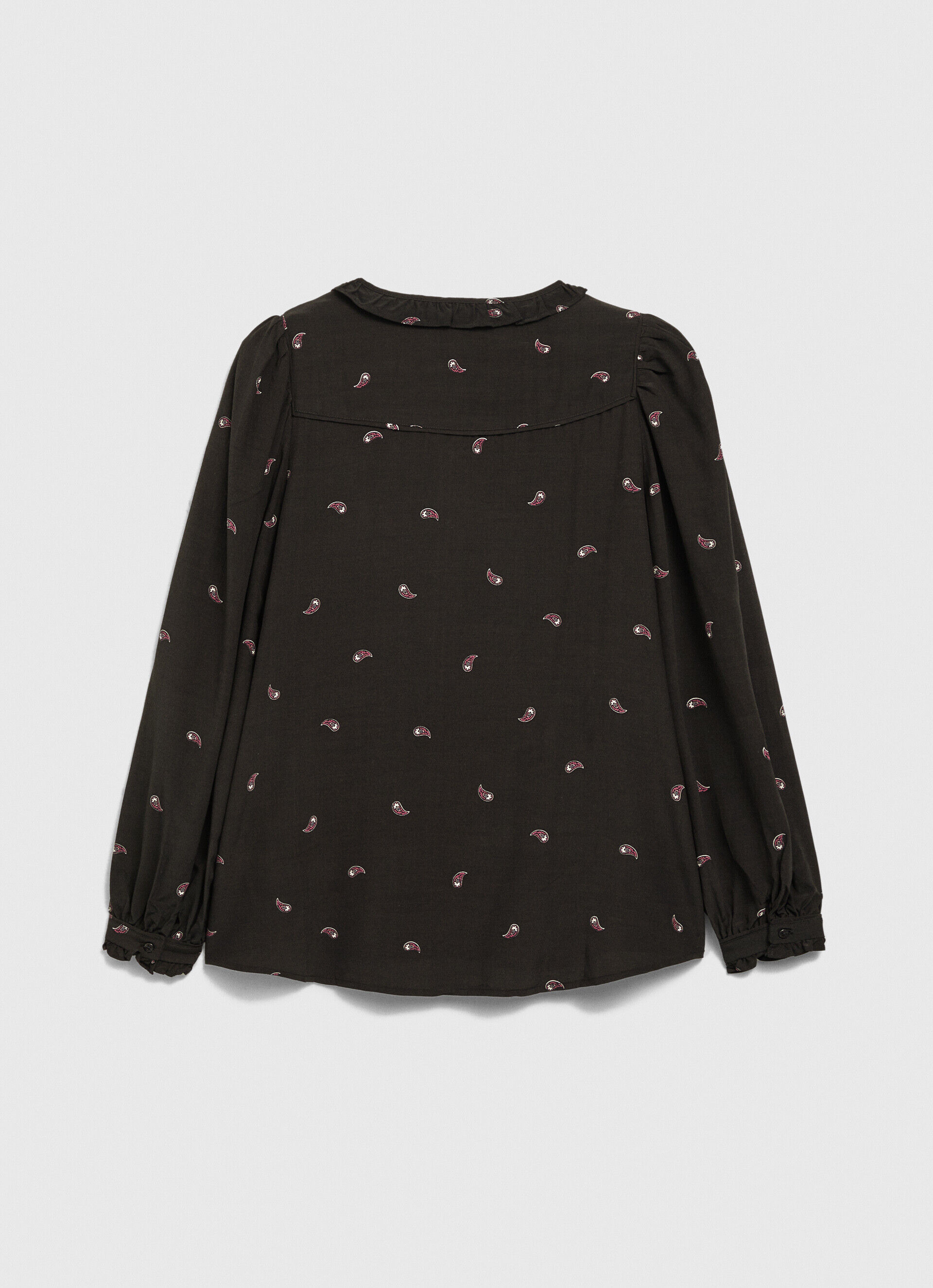 Blusa paisley com detalhes franzidos - multicolorida
