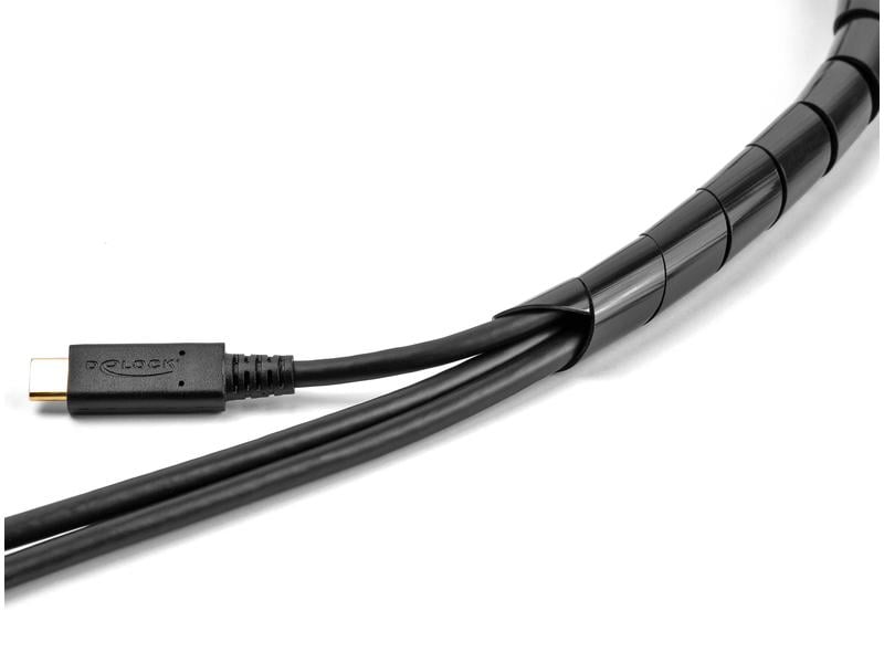 Delock Spiroschlauch flexibel 2 m x 10 mm Schwarz Delock Spiralschlauch flexibel 2 m x 10 mm, Schwarz