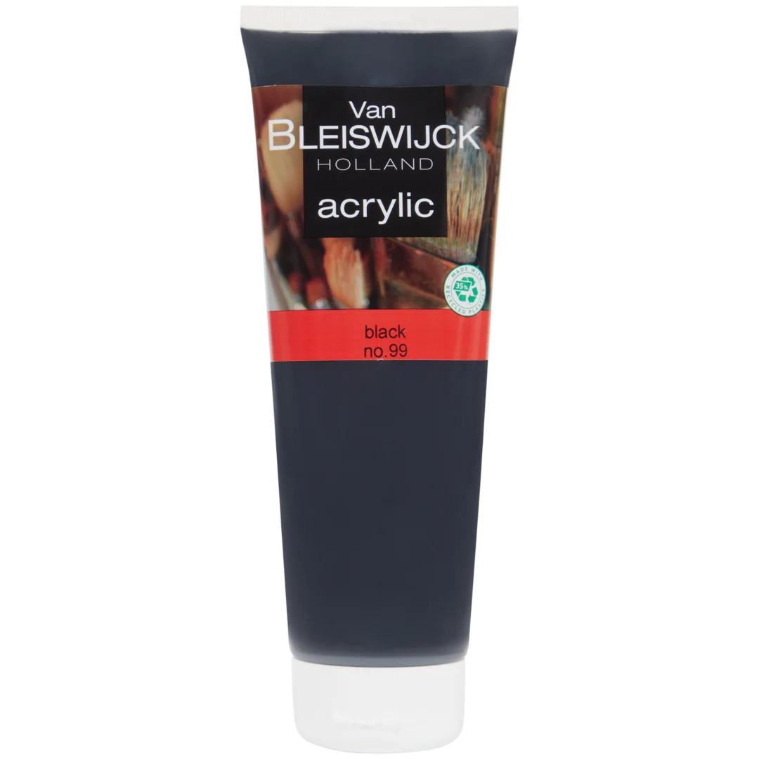 Van Bleiswijck acrylverf zwart 250 ml