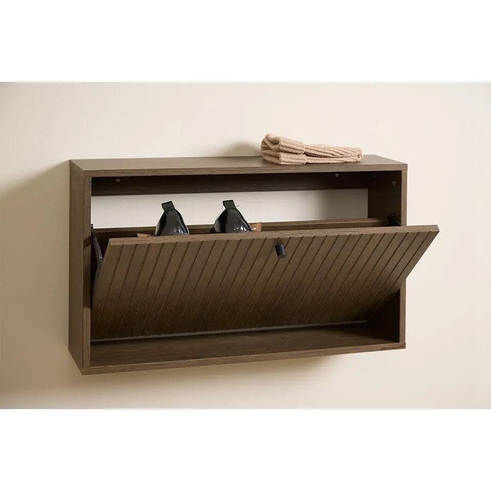 Hioshop Dylan schoenenkast 1 lade grijs