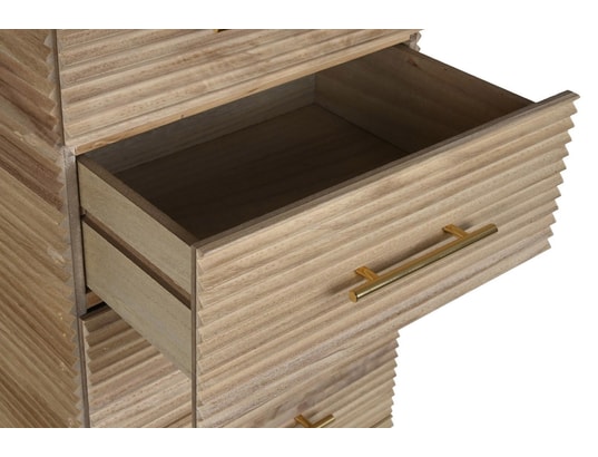 PEGANE - Chiffonnier, meuble de rangement en bois de paulownia et mdf
