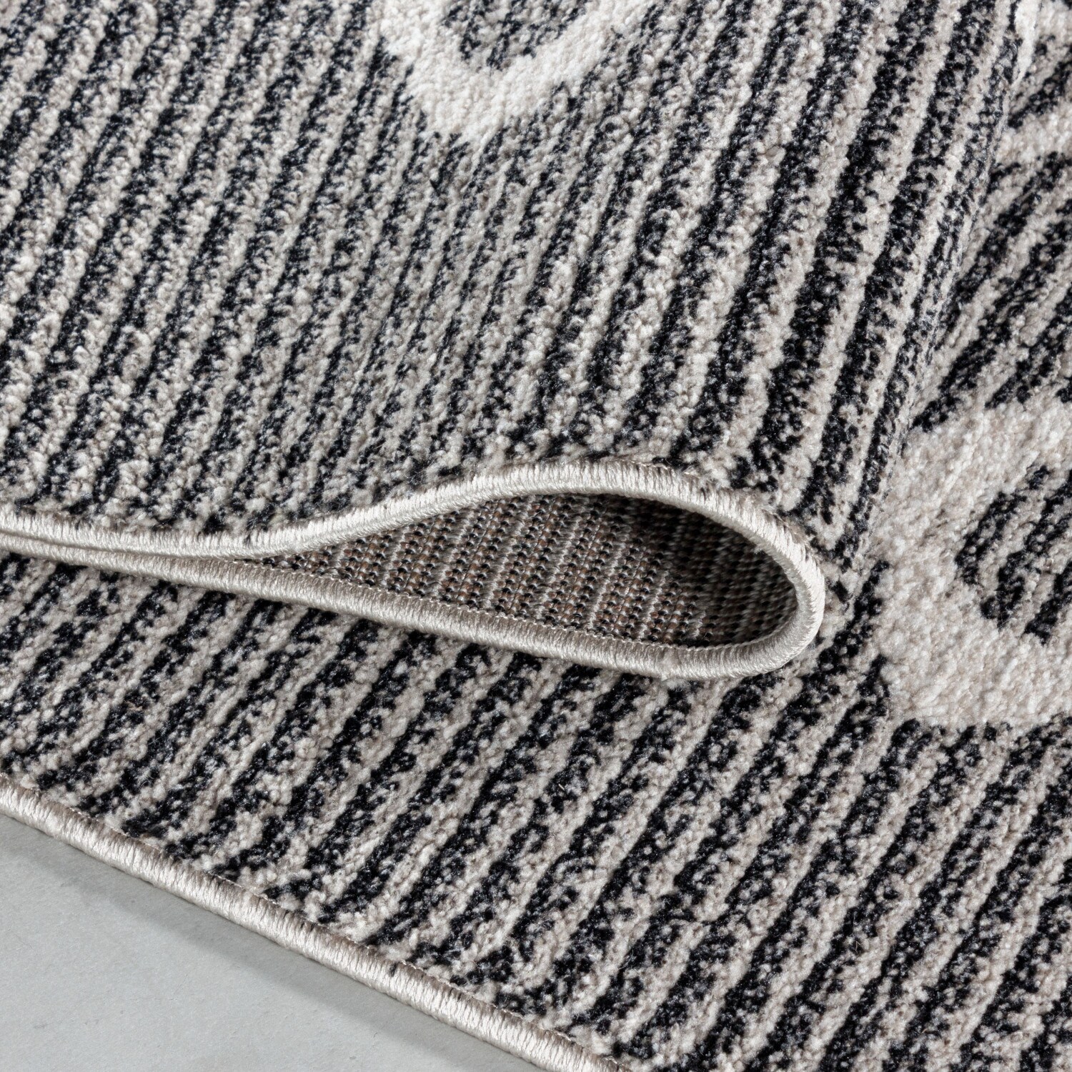Teppich mit Kelim Muster orientteppich Berber Optik 15 mm