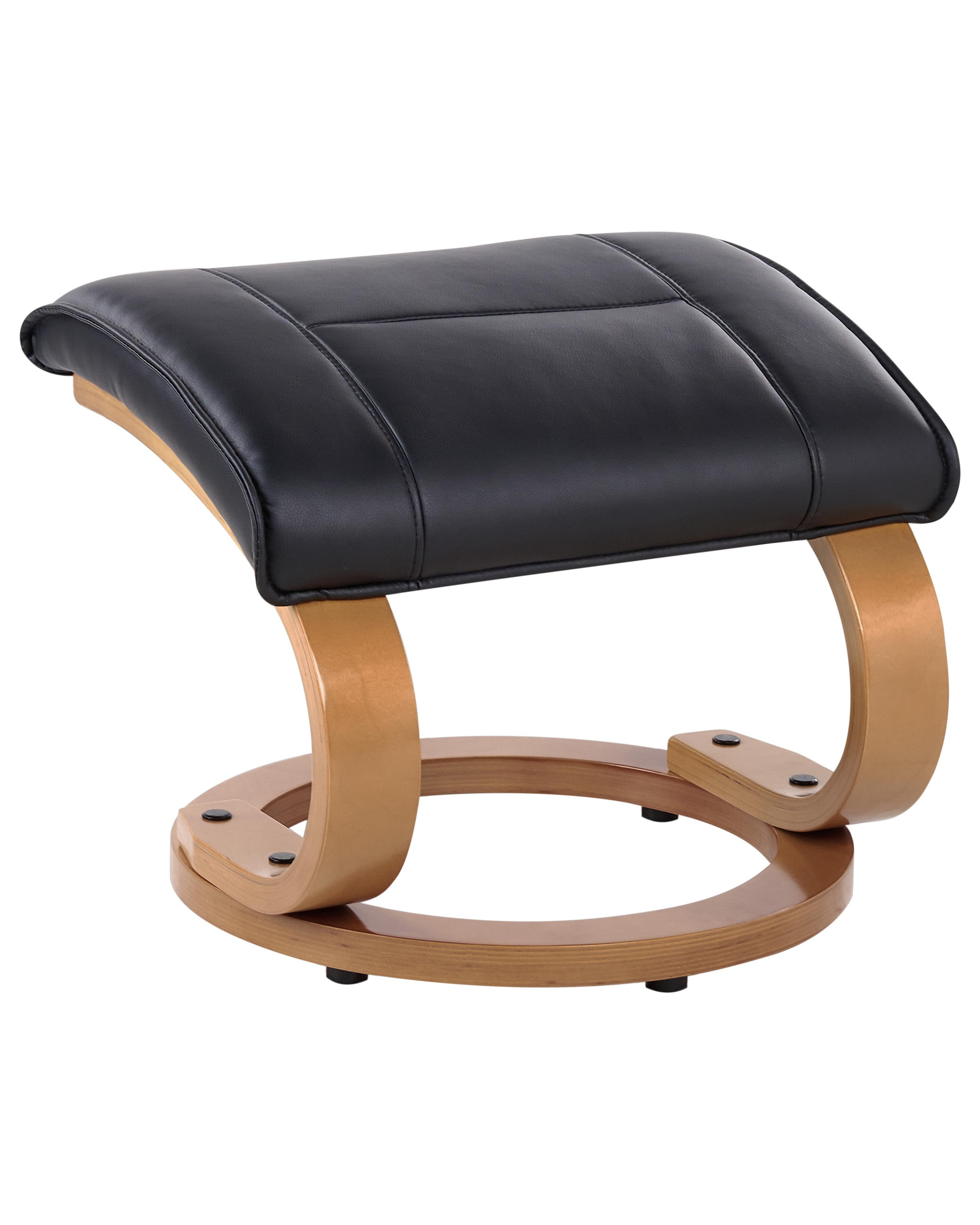 Massagestoel MAJESTIC met voetenbank Kunstleer Zwart