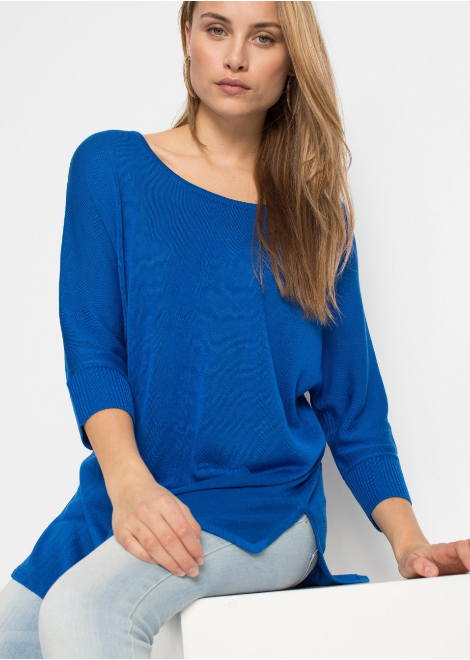 Pull en maille manches 3/4