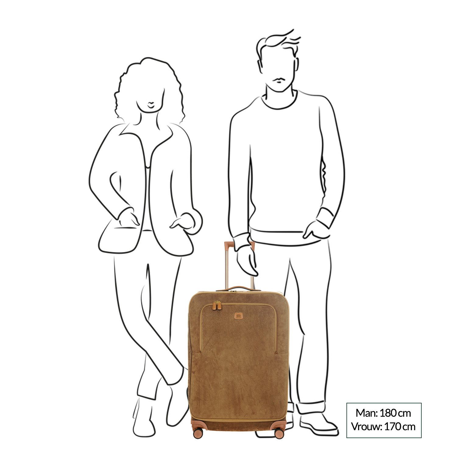 Bric's Life Trolley M camel