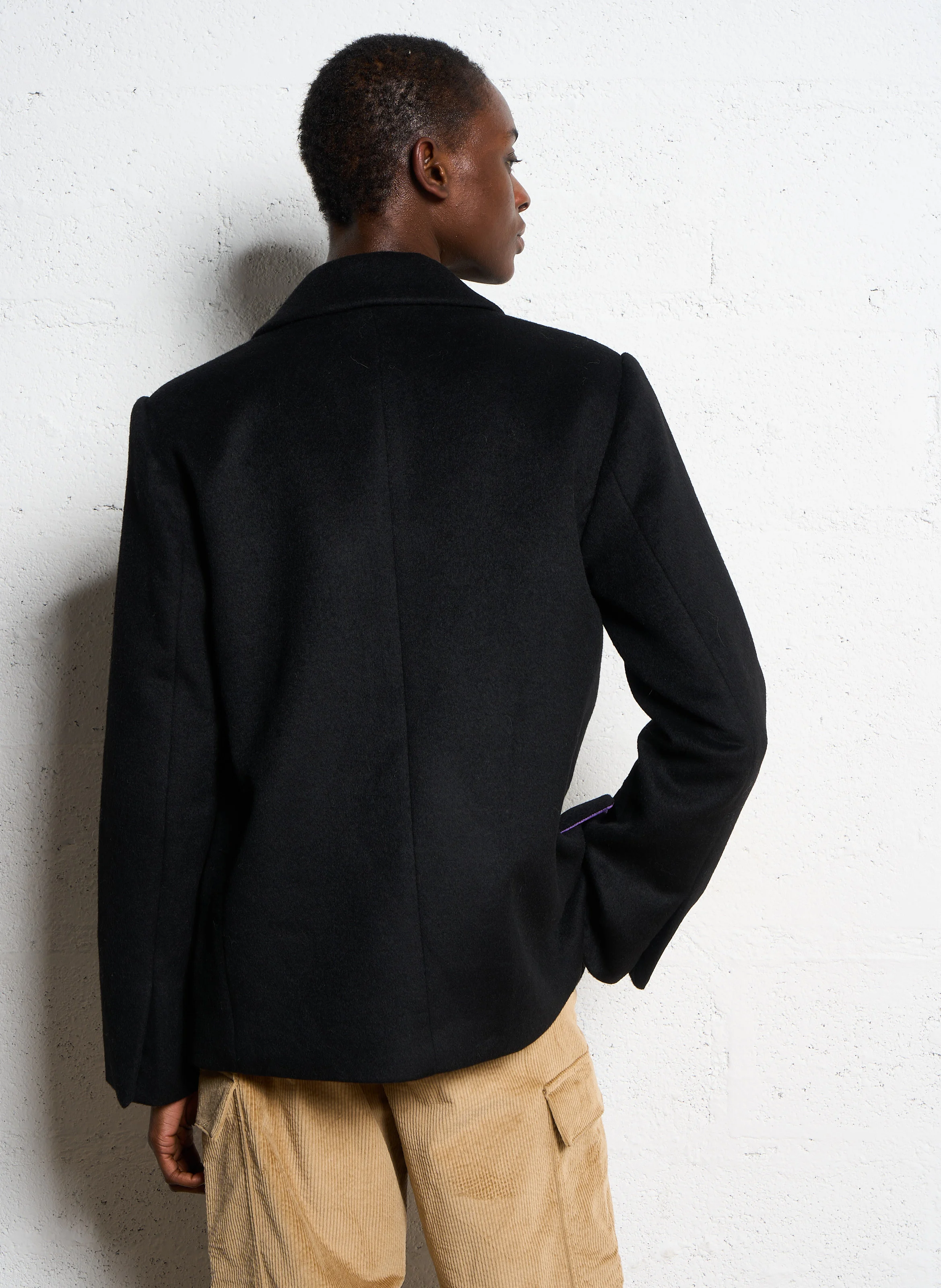 MARCELIA - Manteau droit | Noir