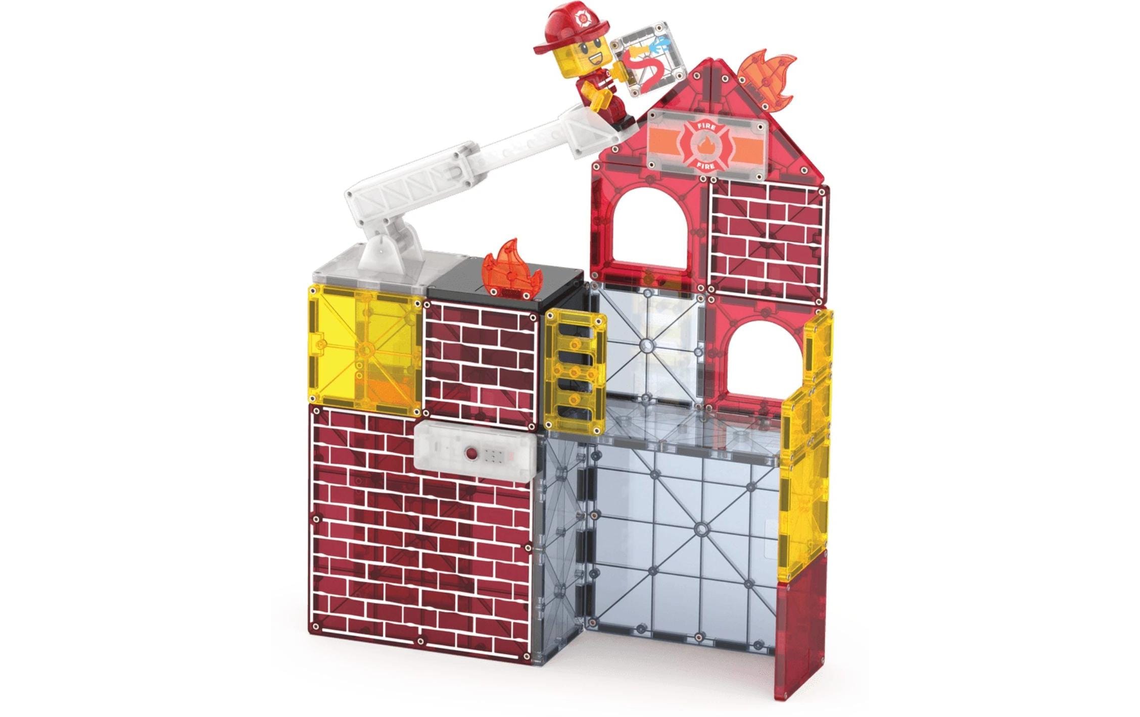 Fire Station 50 TeileBau-Set mit 50 magnetischen Teilen