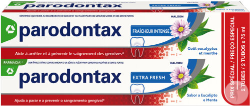 Parodontax Fraîcheur Intense Dentifrice Duopack Tubes 2x75ml