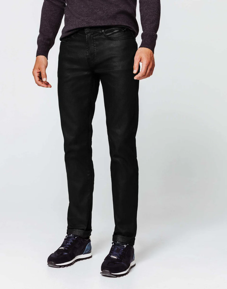 Jean slim enduit noir