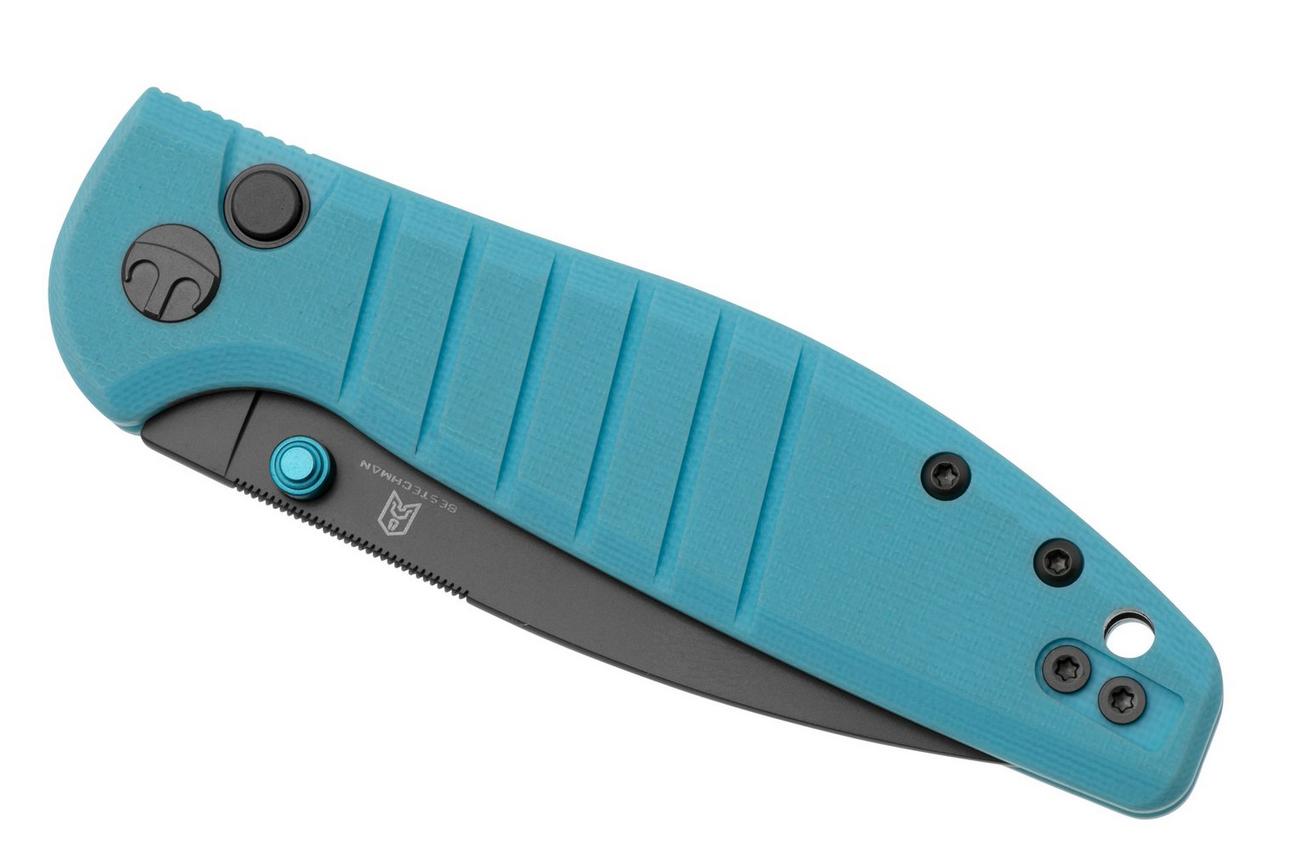 Bestechman Goodboy Jr BMK10D PVD D2, Blue G10 zakmes, Keanu design