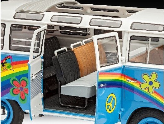 Revell - Vw T1 Samba Bus Flower Power - 1:24 - Level 5 - 07399