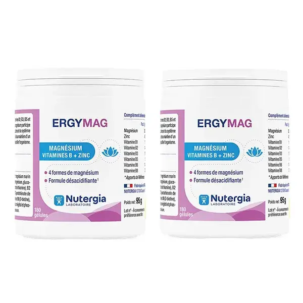 Nutergia Ergymag Magnésium Cure de 6 mois Lot 2 x 3 mois