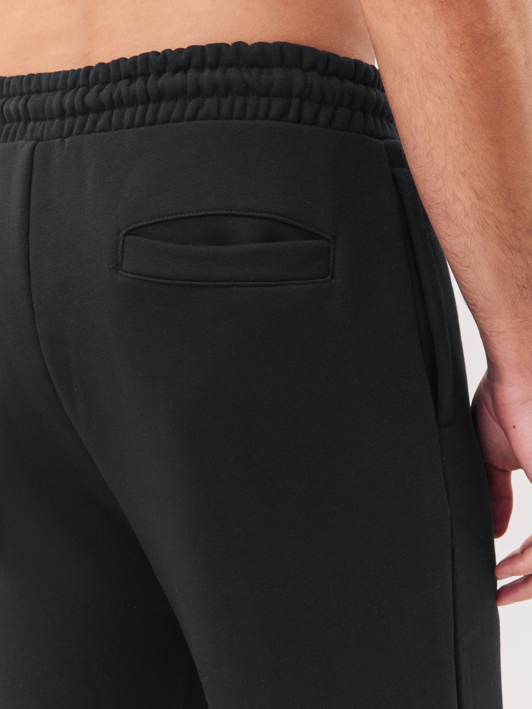 Zwart - Straight fit - Katoenrijke Jersey Joggingbroeken